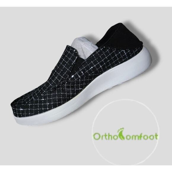 OrthoComfoot Women Slip Ons w/ Arch Support Plantar Fasciitis Orthopedic Shoes - Picture 9 of 9
